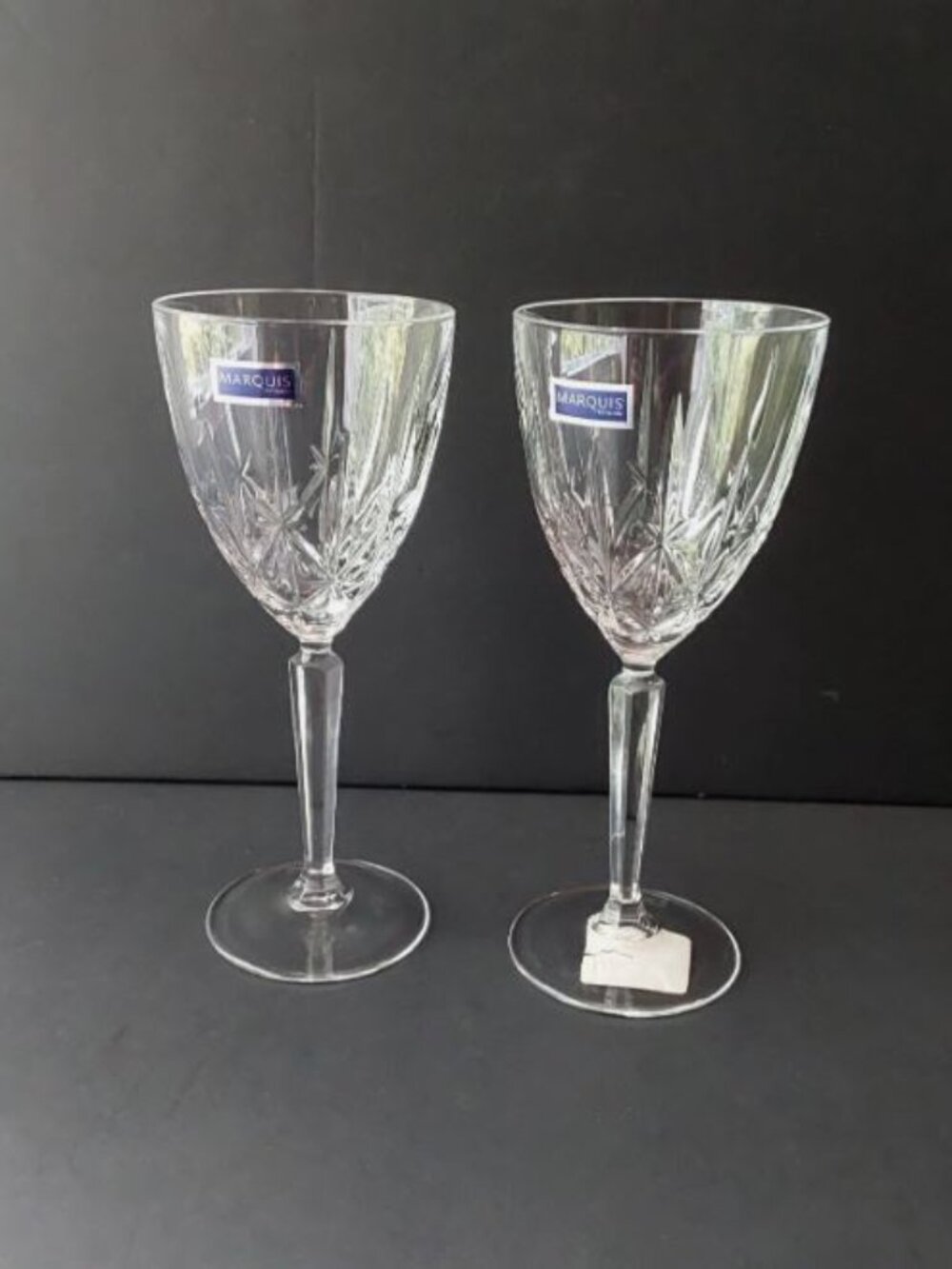 Waterford Marquis Crystal Sparkle Wine Glasses (2)
